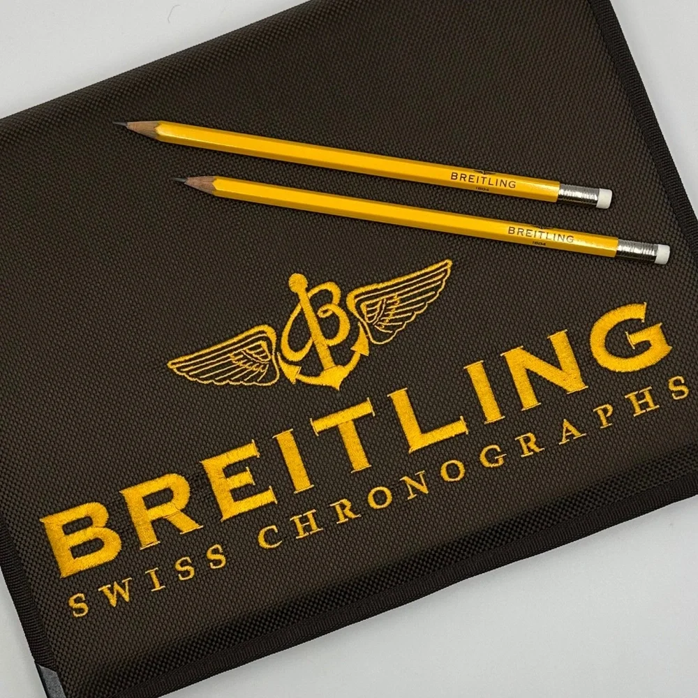 Breitling Embroidered Folio Cover, Spiral Pad & Breitling Pencils